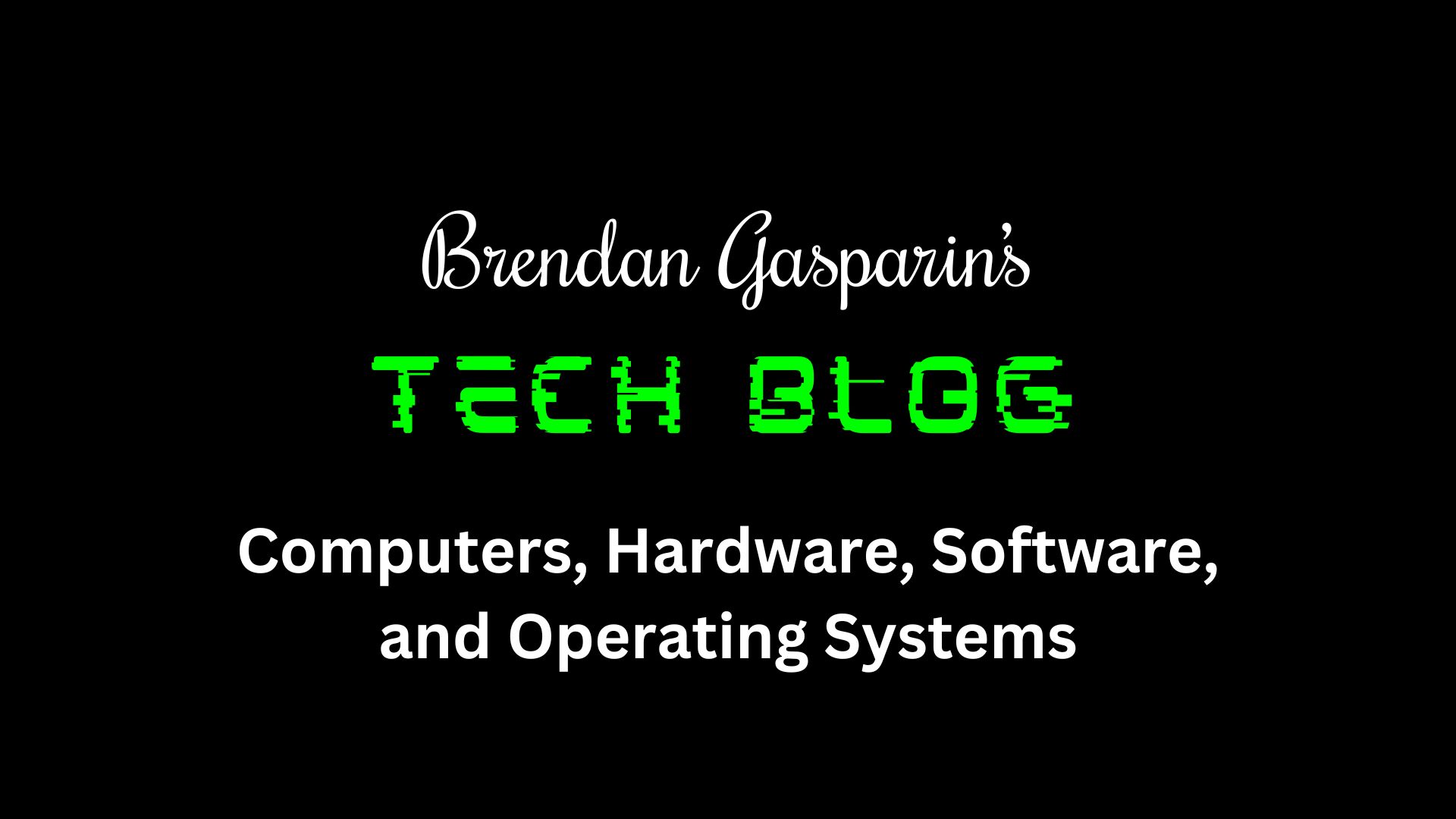 Computers, Hardware, Software, and Operating Systems blog title.
