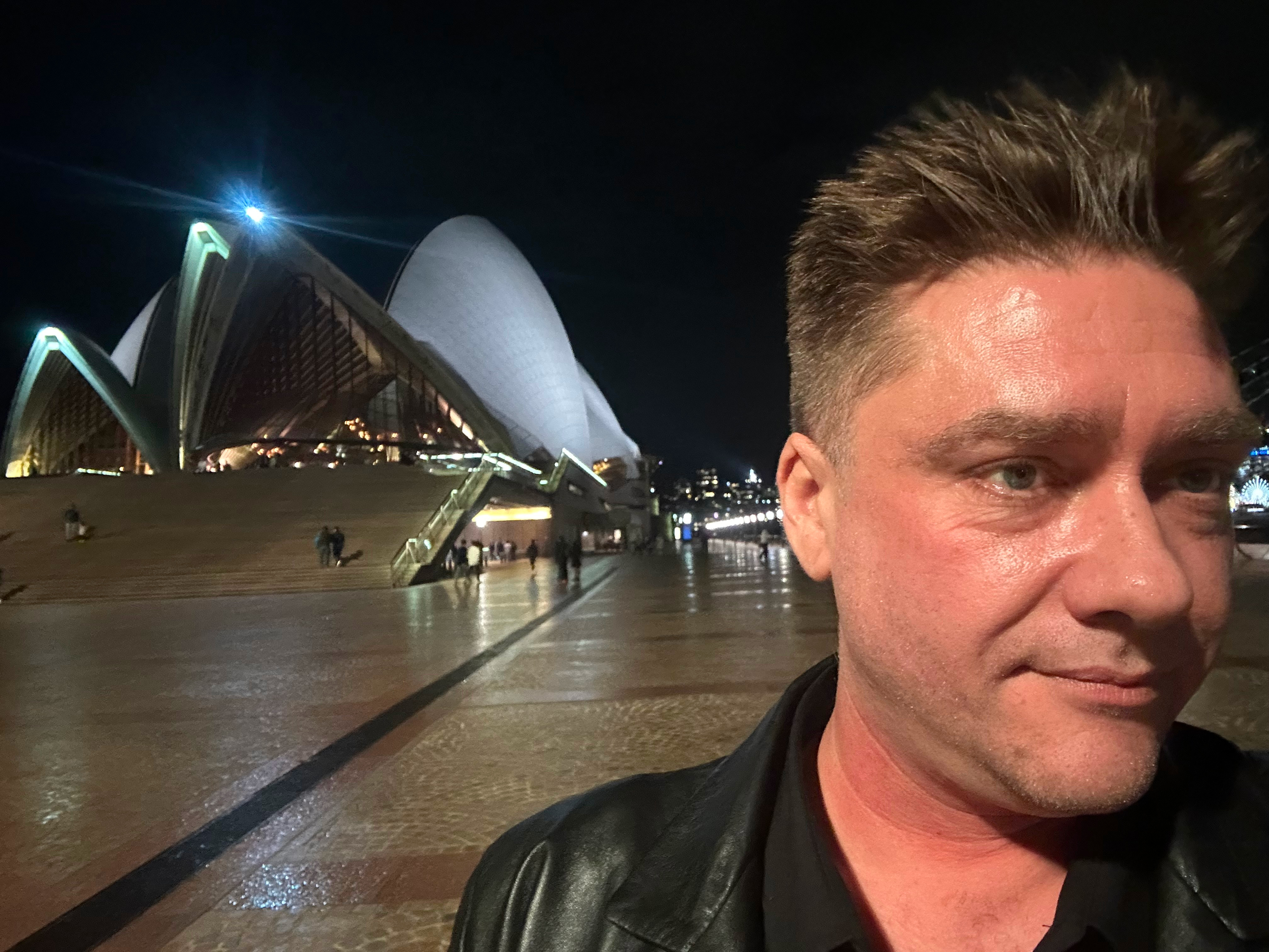 Brendan outside the Sydney Opera House.